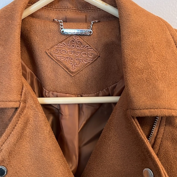 New Jou Jou faux suede brown jacket - Picture 3 of 3